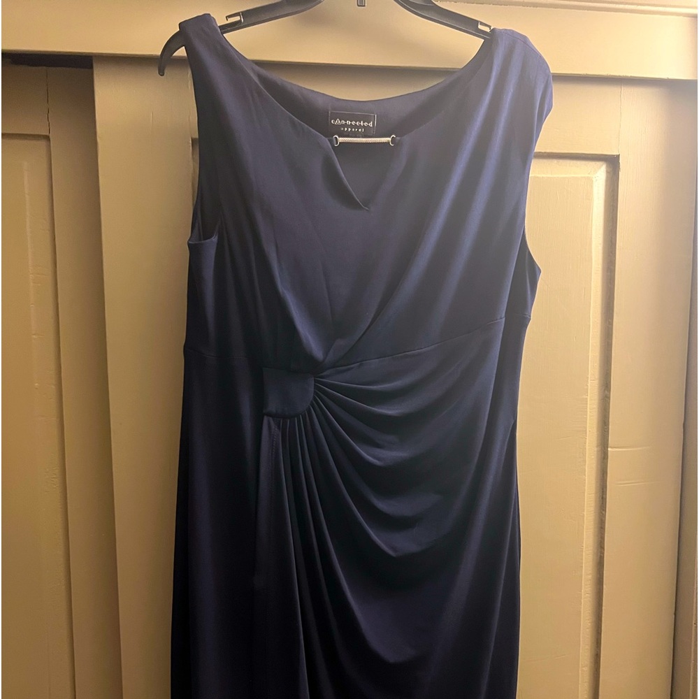 Woman’s dress, size 14, Connected Apparel, worn once, Navy Blue